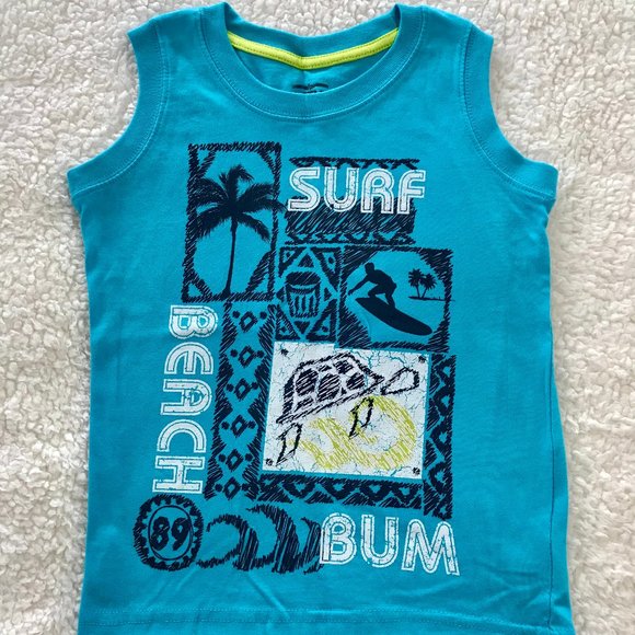 📣3 for $12 📣 Boys Blue Beach Tank Top - Picture 1 of 2